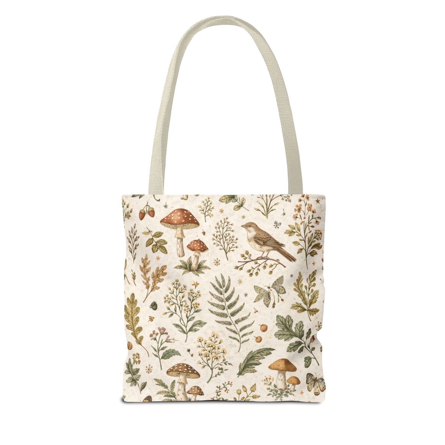 Cottagecore Botanical Canvas Tote Bag