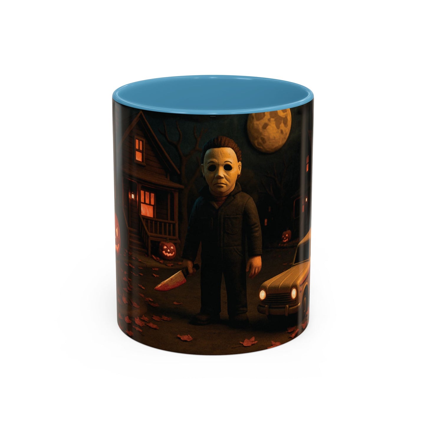 Clay-Style Slasher Halloween Night Mug | Accent Coffee Mug (11oz/15oz)