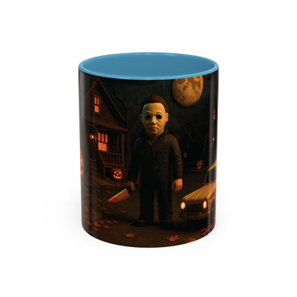 Clay-Style Slasher Halloween Night Mug | Accent Coffee Mug (11oz/15oz)
