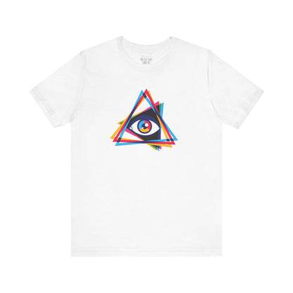 Camiseta Prism Eye: Diseño multicolor llamativo - Camiseta unisex