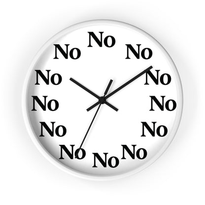 Funny Sarcastic Wall Clock – All Hours Say NO – Boutique 10” Clock for ADHD, Burnout & Passive Aggression Decor