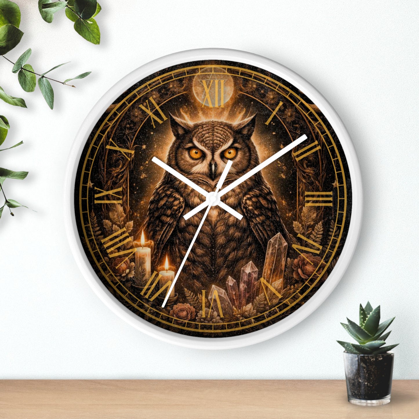 Mystic Owl 10" Premium Wall Clock
