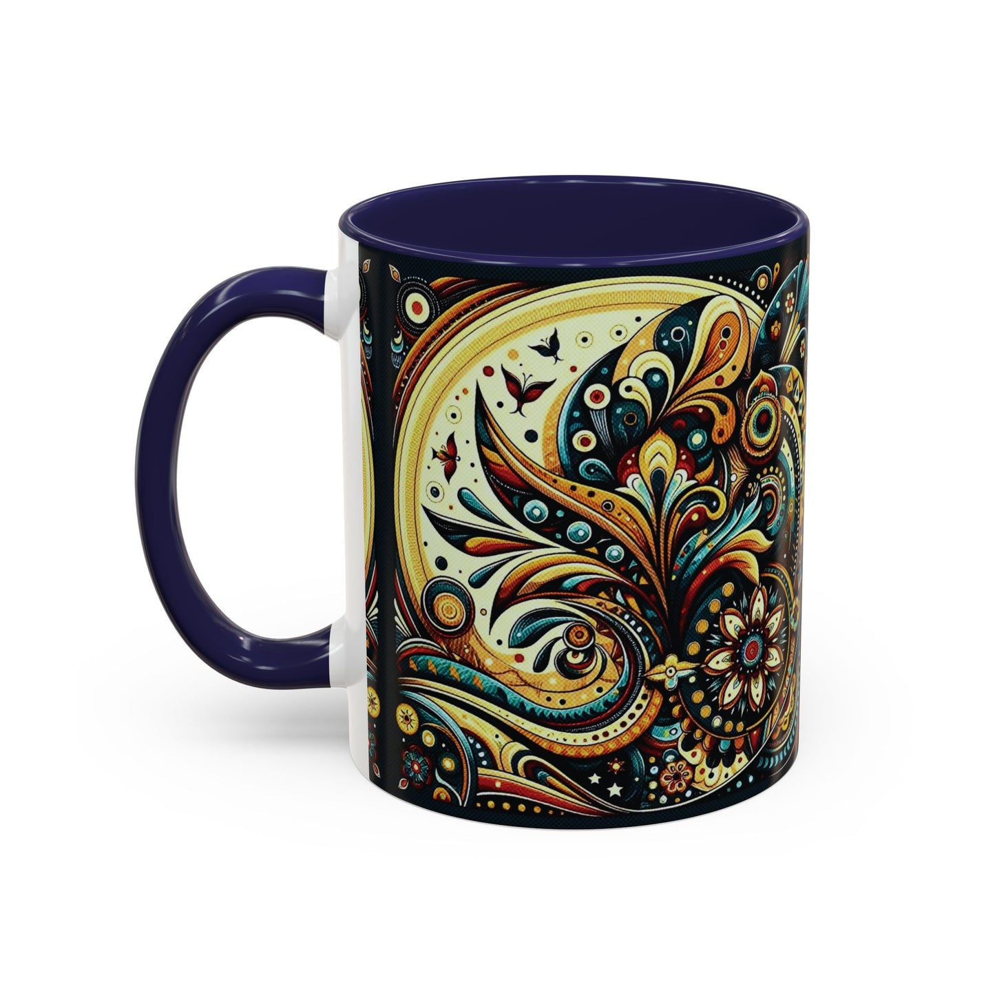 ☕️ Accent Coffee Mug (11, 15oz) – Beautiful Boho Style Graphic 🌿