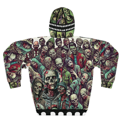 Zombie Apocalypse AOP Pullover Hoodie | All Over Print Horror Hoodie | Custom Gothic Hoodie | Halloween Streetwear | Zombie Graphic Design