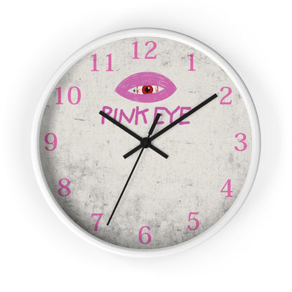10" Pink Eye Wall Clock