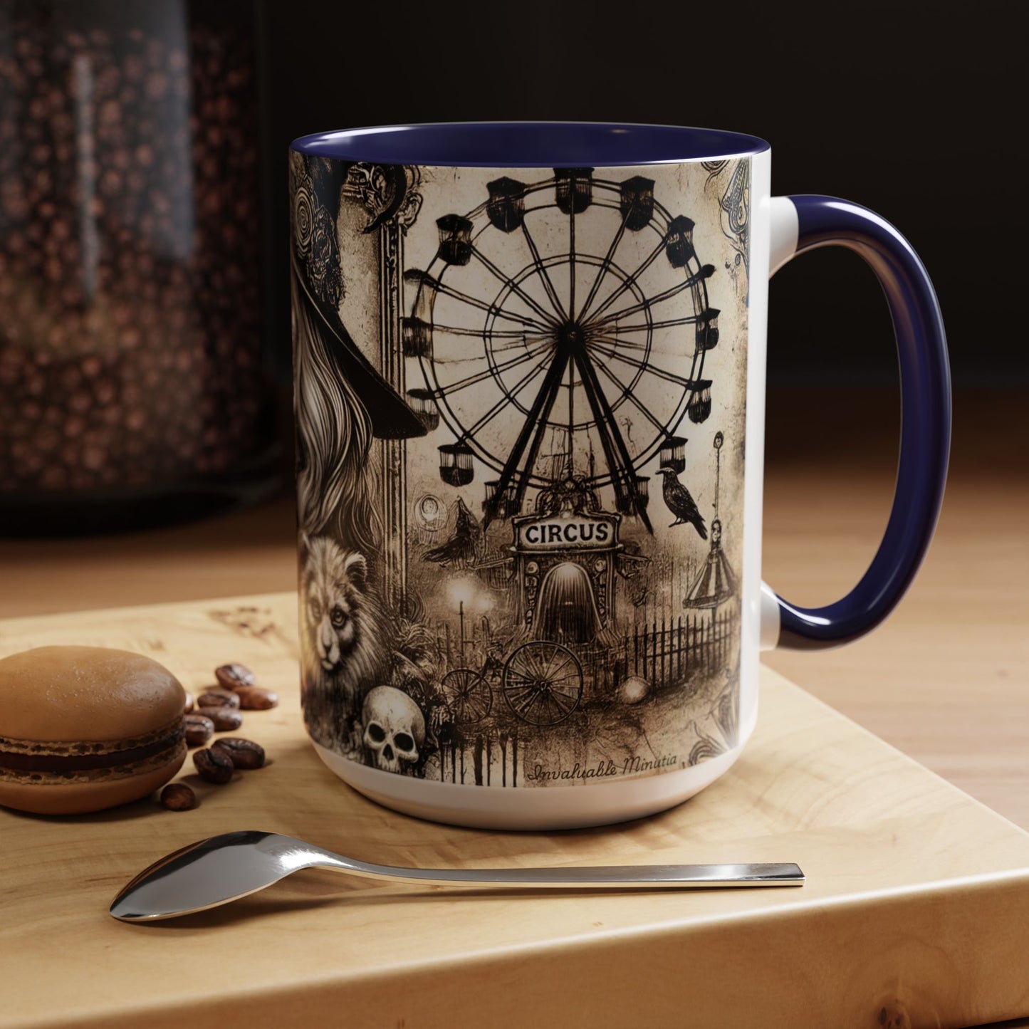 Creepy Circus Witch Mug | Vintage Halloween Accent Coffee Mug (11oz/15oz)