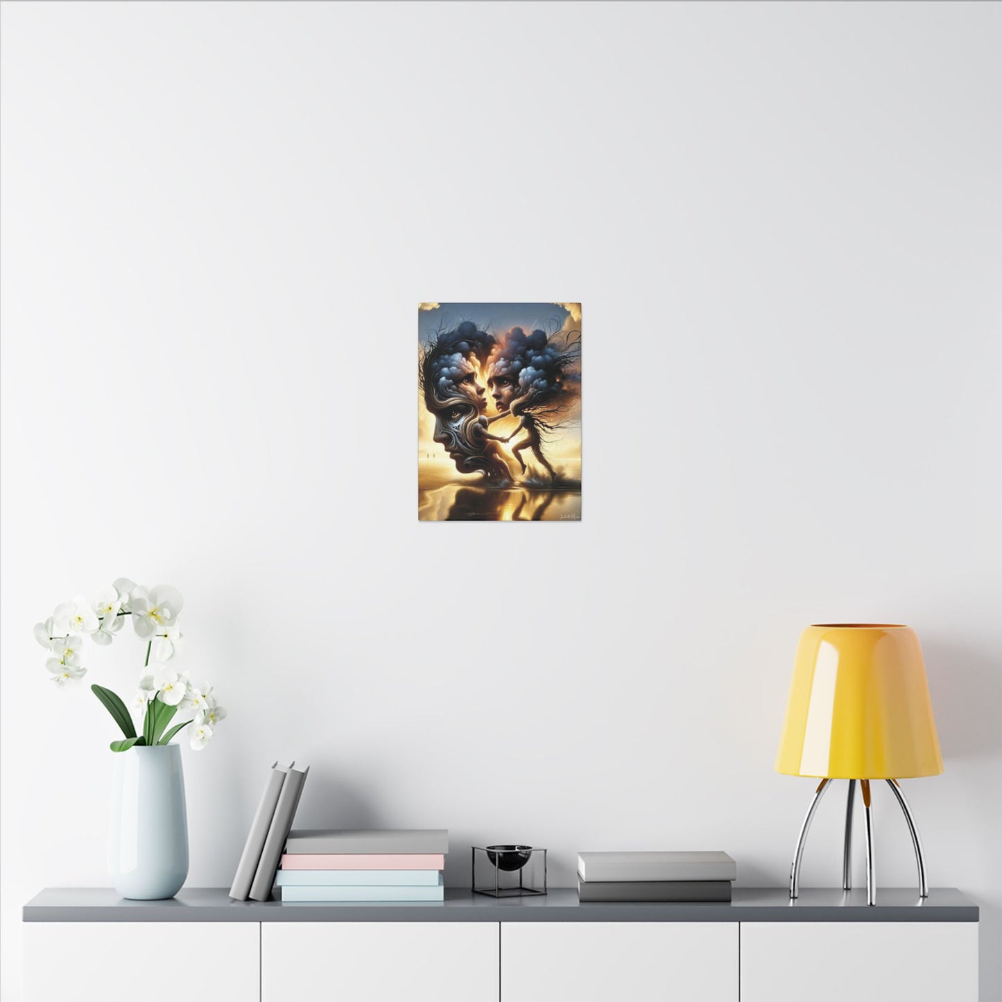 The Insatiable Lovers – Surreal Fantasy Canvas Wall Art | Premium Stretched Print