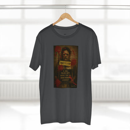 Leatherface Mugshot T-Shirt – Premium AS Colour 5001 Horror Tee