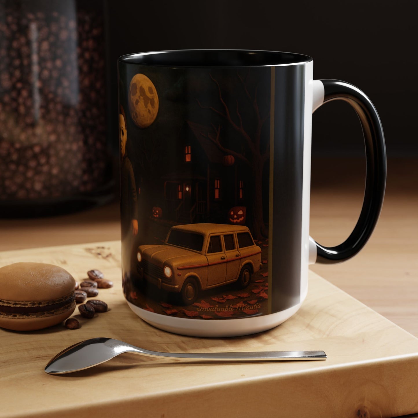 Clay-Style Slasher Halloween Night Mug | Accent Coffee Mug (11oz/15oz)