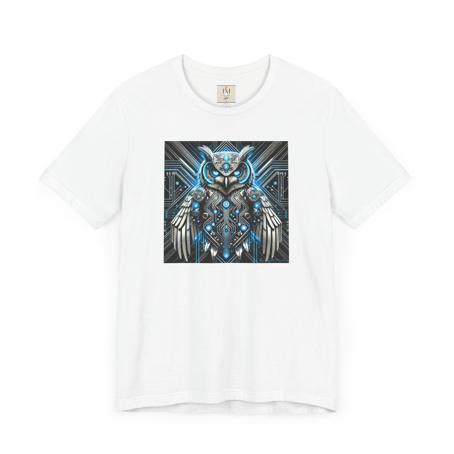 Mystical Cybernetic Owl Graphic Tee - Unisex Tch Short Sleeve T-Shirt