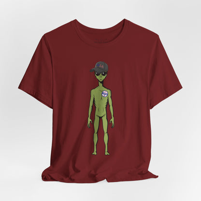 Alien Graphic Tee, Fun T-Shirt for Sci-Fi Lovers, Unisex Casual Wear, Great for Festivals, Gifts for Nerds, Everyday Comfort