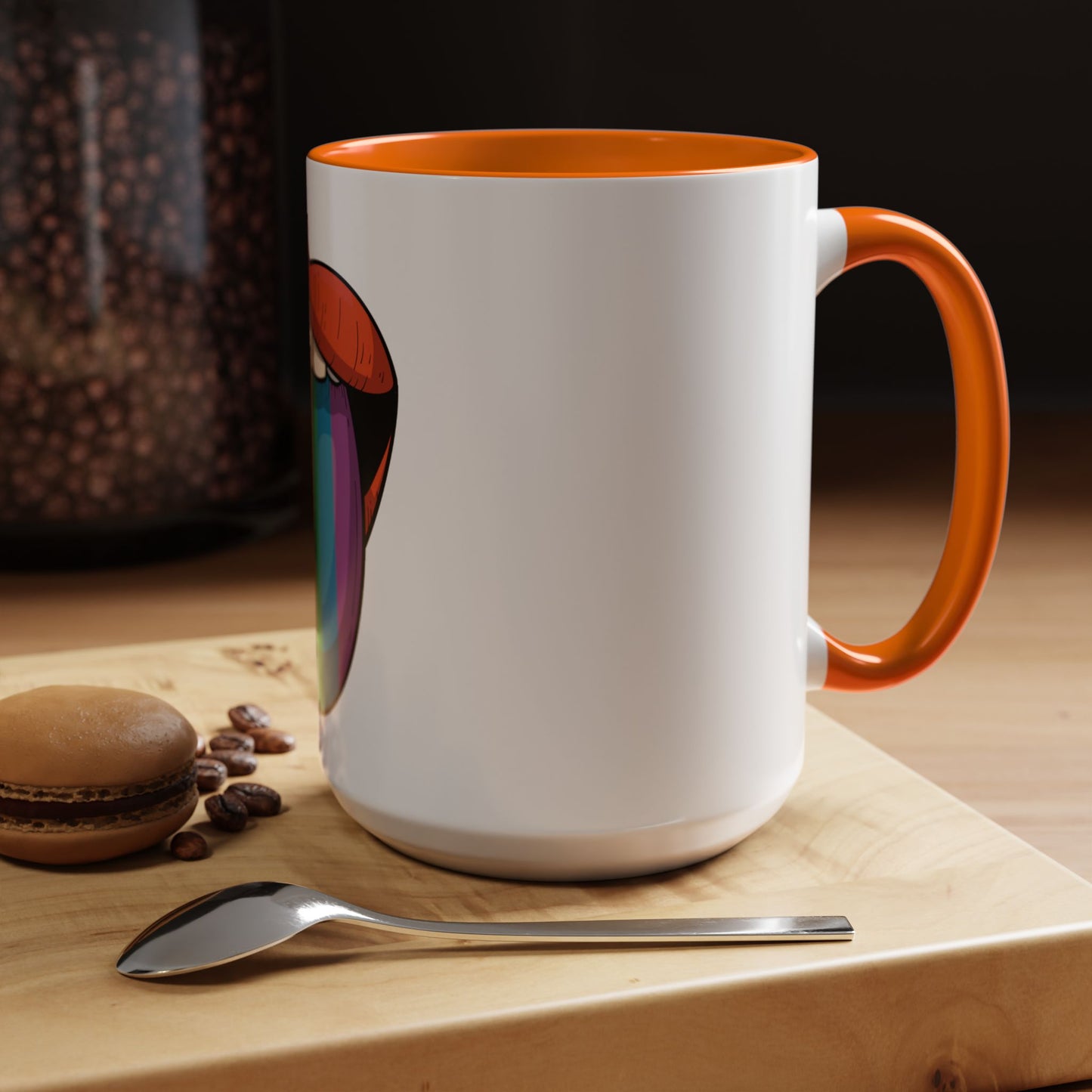 🔥💋 Pride Tongue Ceramic Mug – Rainbow Tongue Vibes 🌈✨