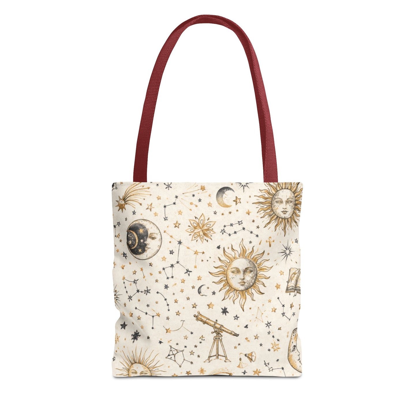 Celestial Sun & Moon Canvas Tote Bag