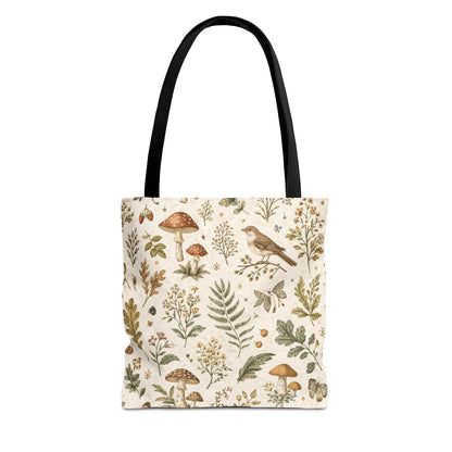 Cottagecore Botanical Canvas Tote Bag