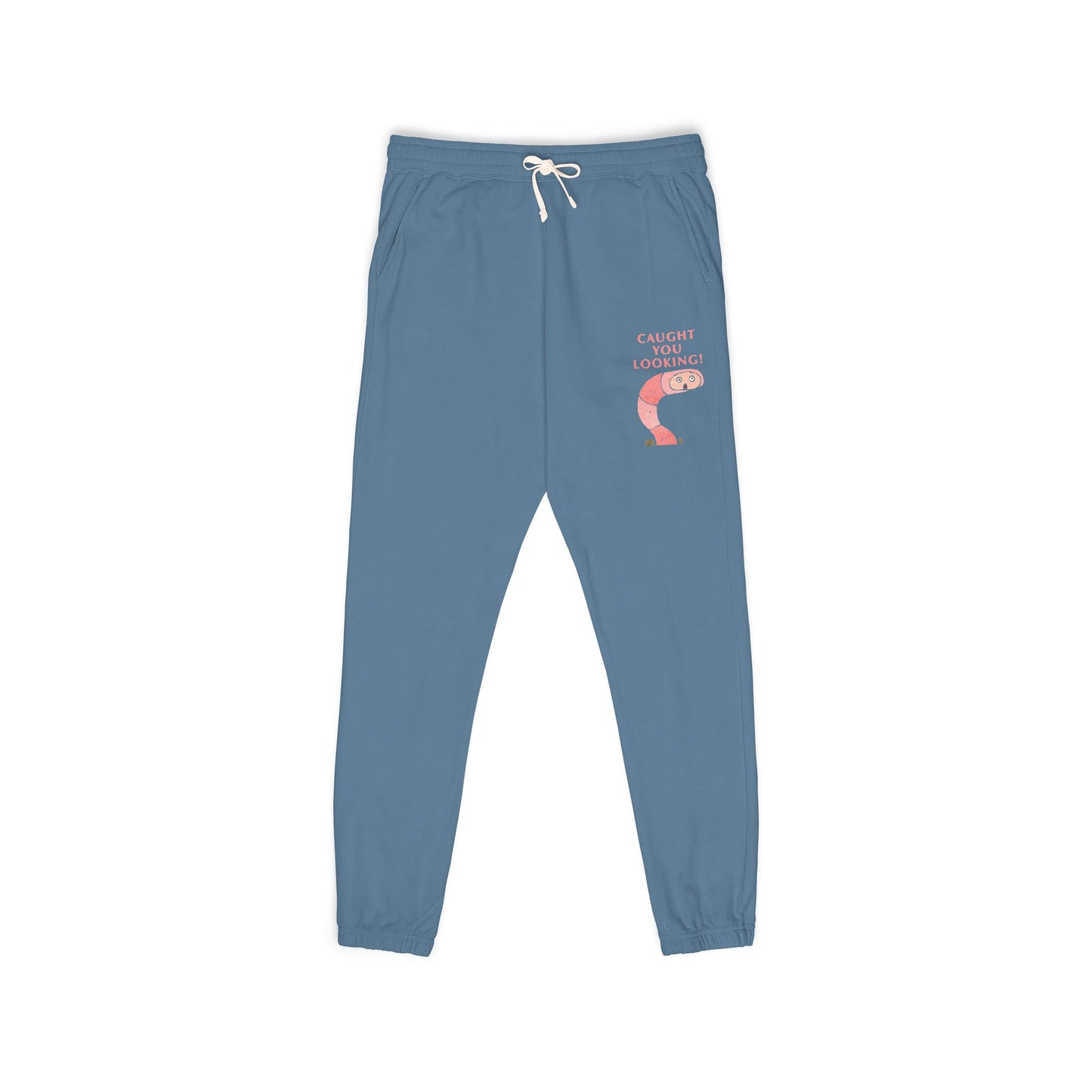 Caught You Looking! Funny Worm — Unisex Garment-Dyed Fleece Sweatpants (Comfort Colors® 1469) | Invaluable Minutia