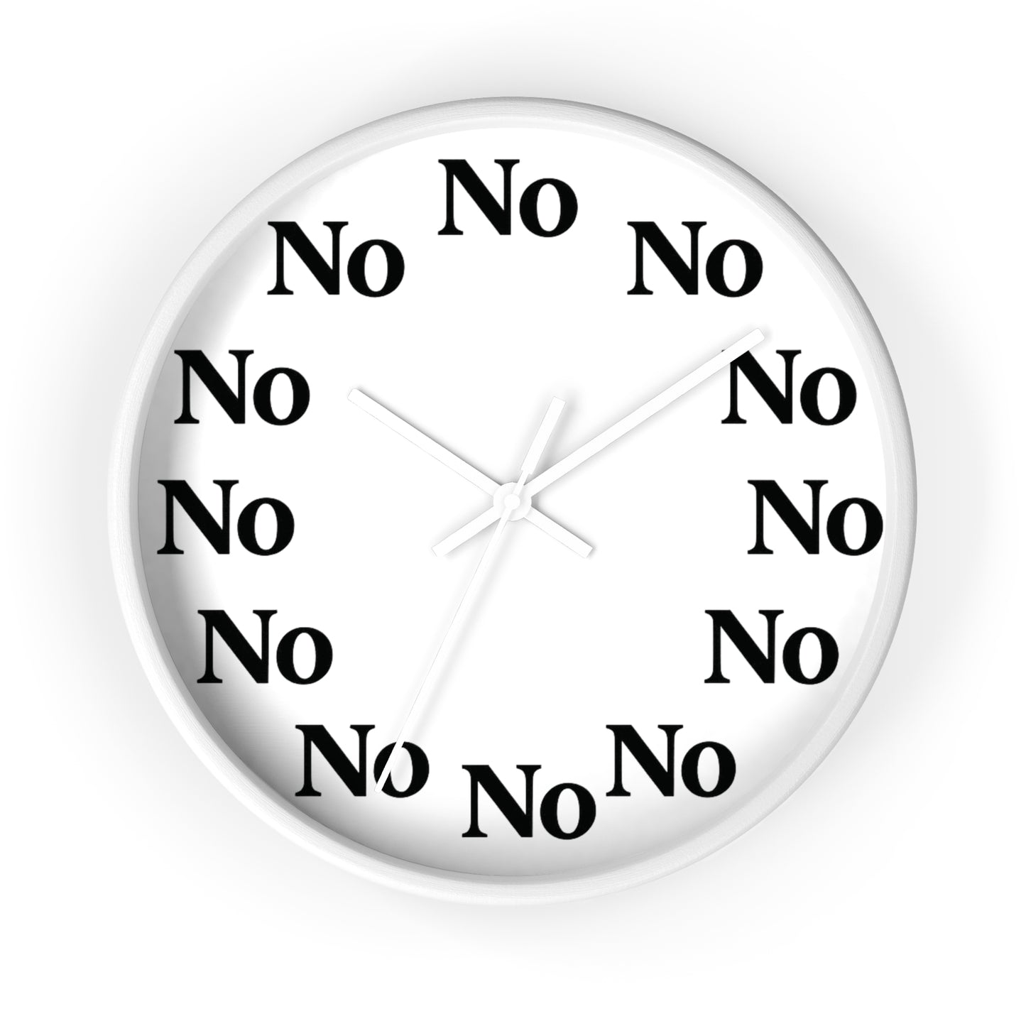Funny Sarcastic Wall Clock – All Hours Say NO – Boutique 10” Clock for ADHD, Burnout & Passive Aggression Decor