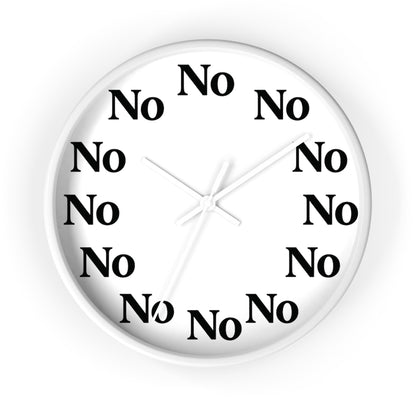 Funny Sarcastic Wall Clock – All Hours Say NO – Boutique 10” Clock for ADHD, Burnout & Passive Aggression Decor