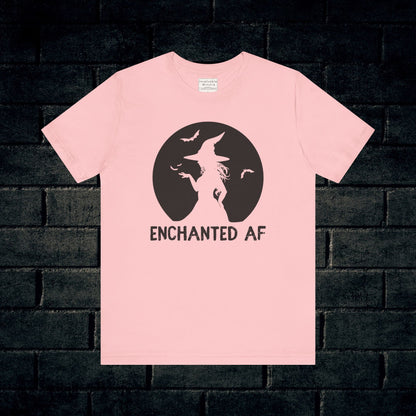 "ENCHANTED AF" Witch Tee | Bella+Canvas 3001 Halloween Unisex T-Shirt