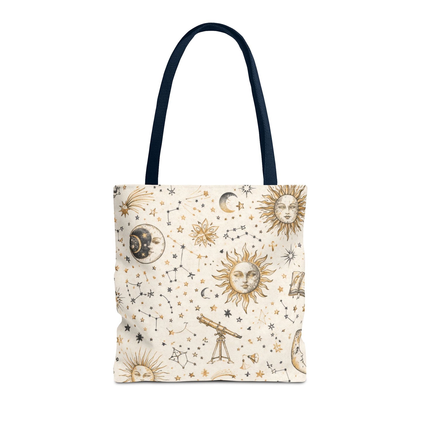 Celestial Sun & Moon Canvas Tote Bag