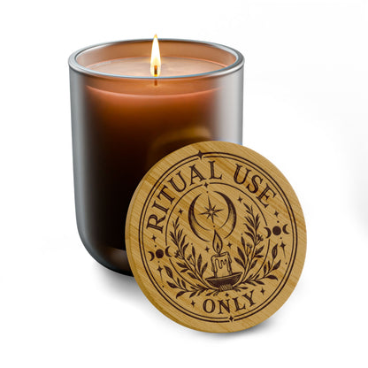 Ritual Use Only Scented Soy Candle — 14 oz Engraved Jar