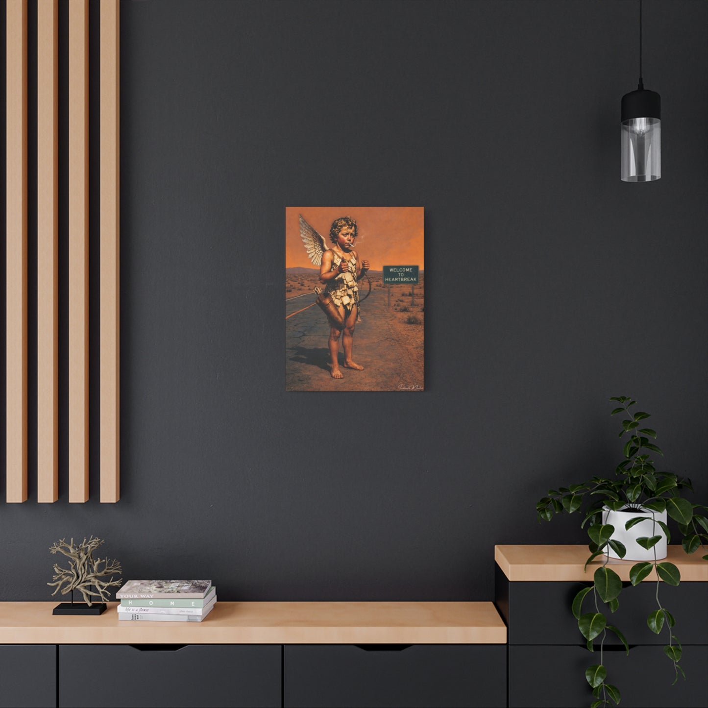 Welcome to Heartbreak – Nostalgic Americana Canvas Wall Art