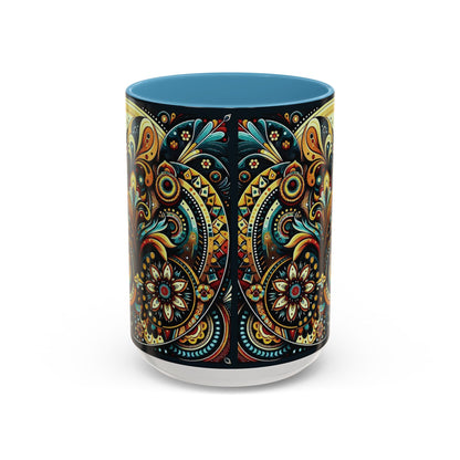 ☕️ Accent Coffee Mug (11, 15oz) – Beautiful Boho Style Graphic 🌿