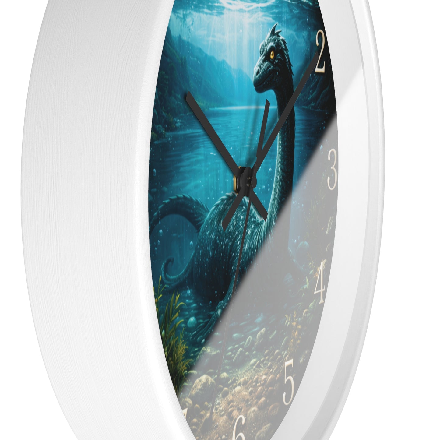 Loch Ness Monster Wall Clock – Nautical Mythical Sea Serpent 10" Decor
