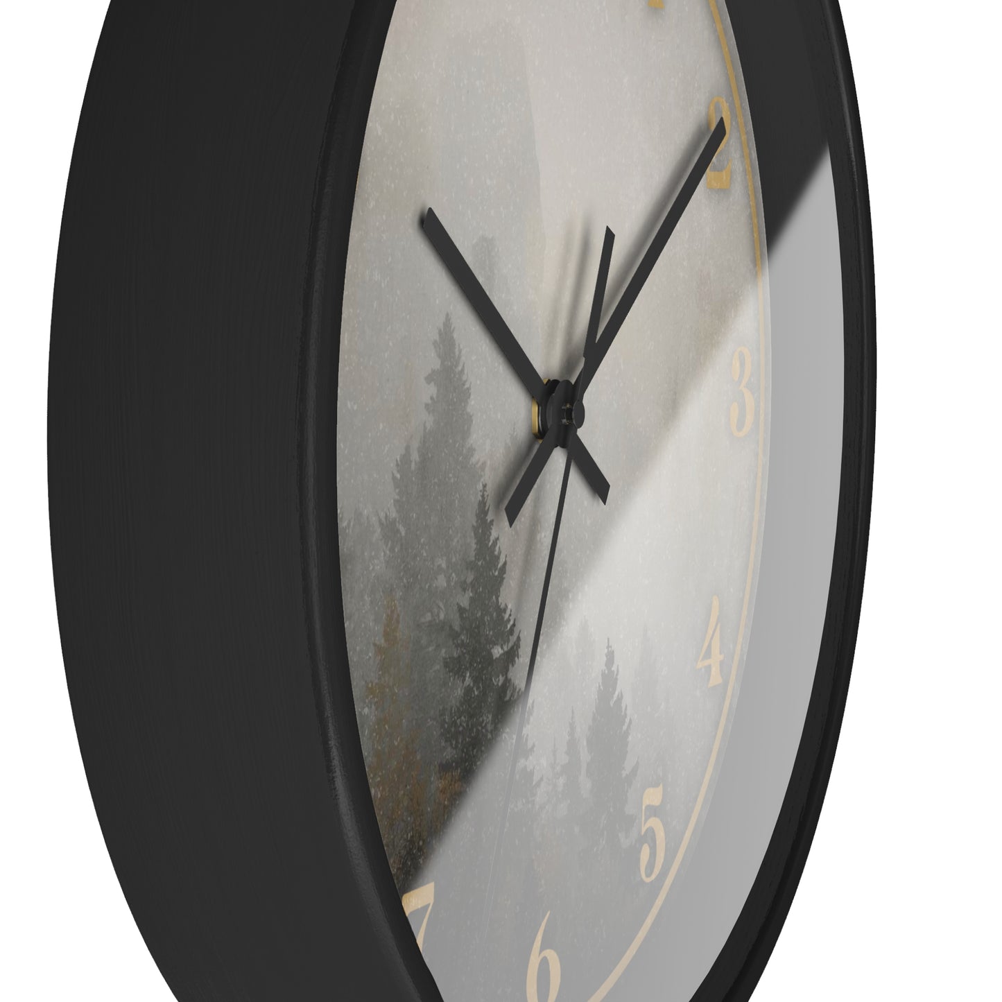 Fog & Pines Minimalist Forest 10" Wall Clock