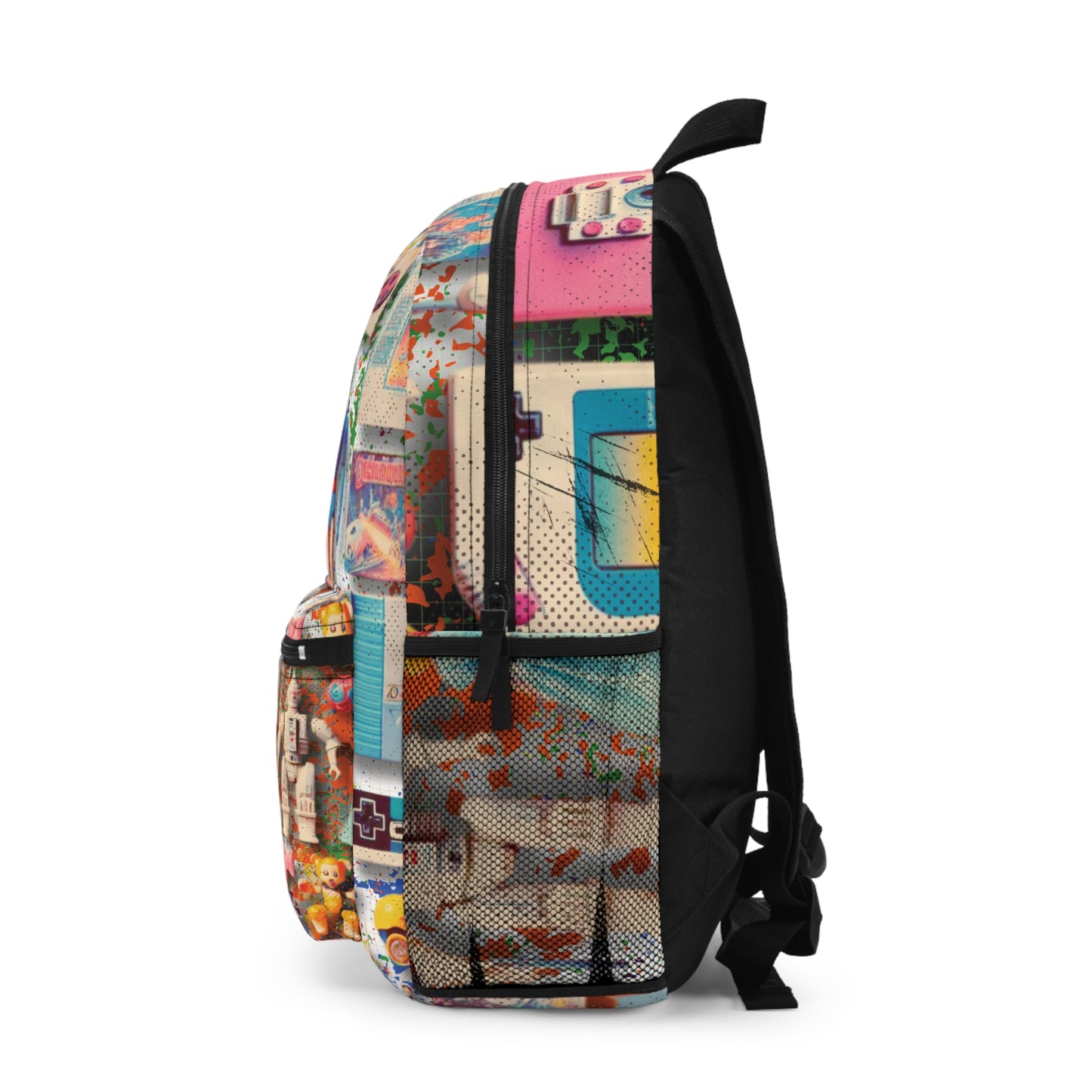 “Childhood Memories” – Nostalgic Toy Print Bag - White