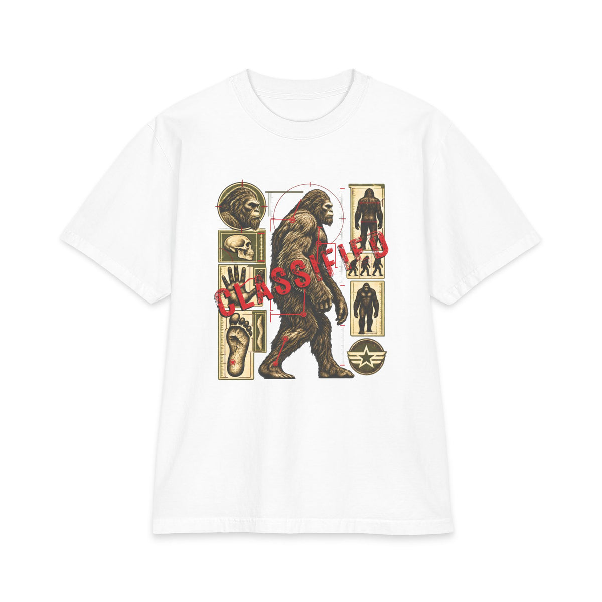 Classified Bigfoot Anatomy - Premium Heavyweight Cryptid Tee