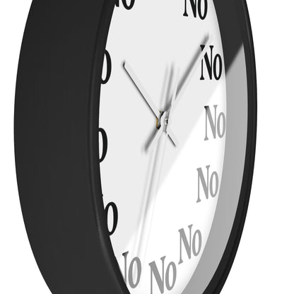 Funny Sarcastic Wall Clock – All Hours Say NO – Boutique 10” Clock for ADHD, Burnout & Passive Aggression Decor