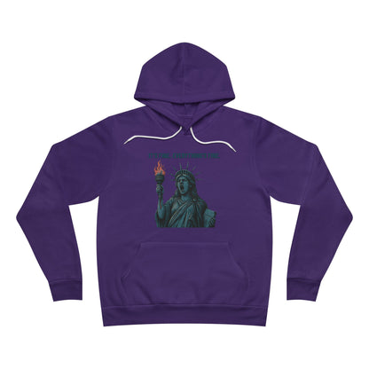 It’s Fine. Everything’s Fine. – Funny Patriotic Hoodie, Screaming Statue of Liberty, Boutique July 4th Streetwear