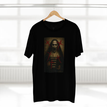 Possessed Nun Mugshot T-Shirt – Premium AS Colour 5001 Horrorcore Tee