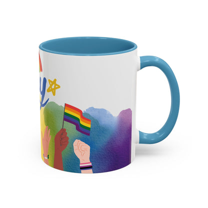 Bold Pride Accent Mug | Fun LGBTQ+ Gift | 11oz & 15oz Options