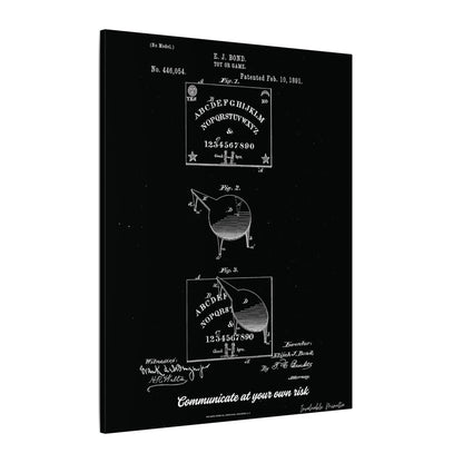 Ouija Board Patent Print (1891) – Gothic Spirit Board Canvas Wall Art