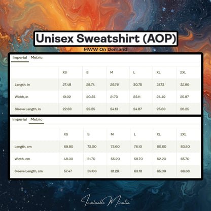 Nordic Woodlands Premium All-Over Print Unisex Sweatshirt