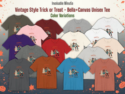 Happy Halloween Trick or Treat Vintage Vibe Unisex Tee – Bella+Canvas 3001