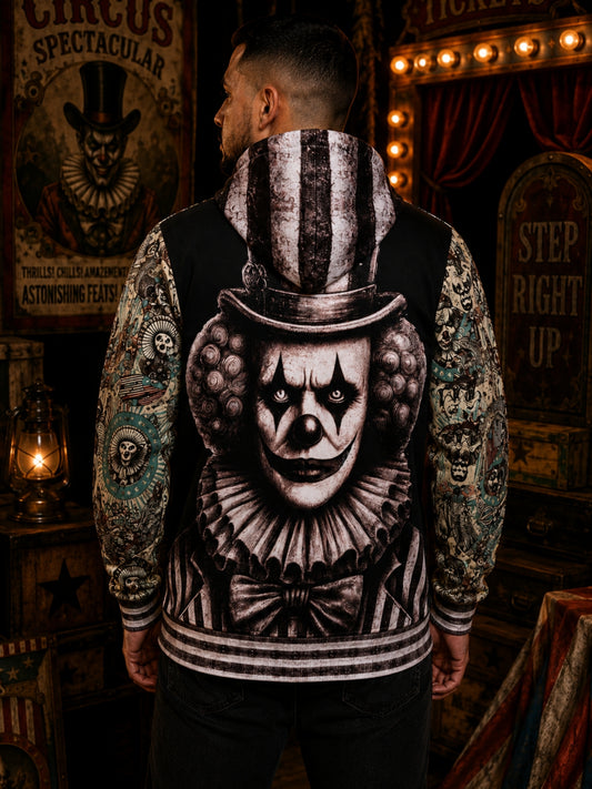 Vintage Circus Sideshow Zip-Up Hoodie