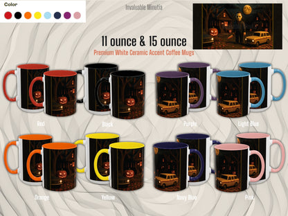 Clay-Style Slasher Halloween Night Mug | Accent Coffee Mug (11oz/15oz)