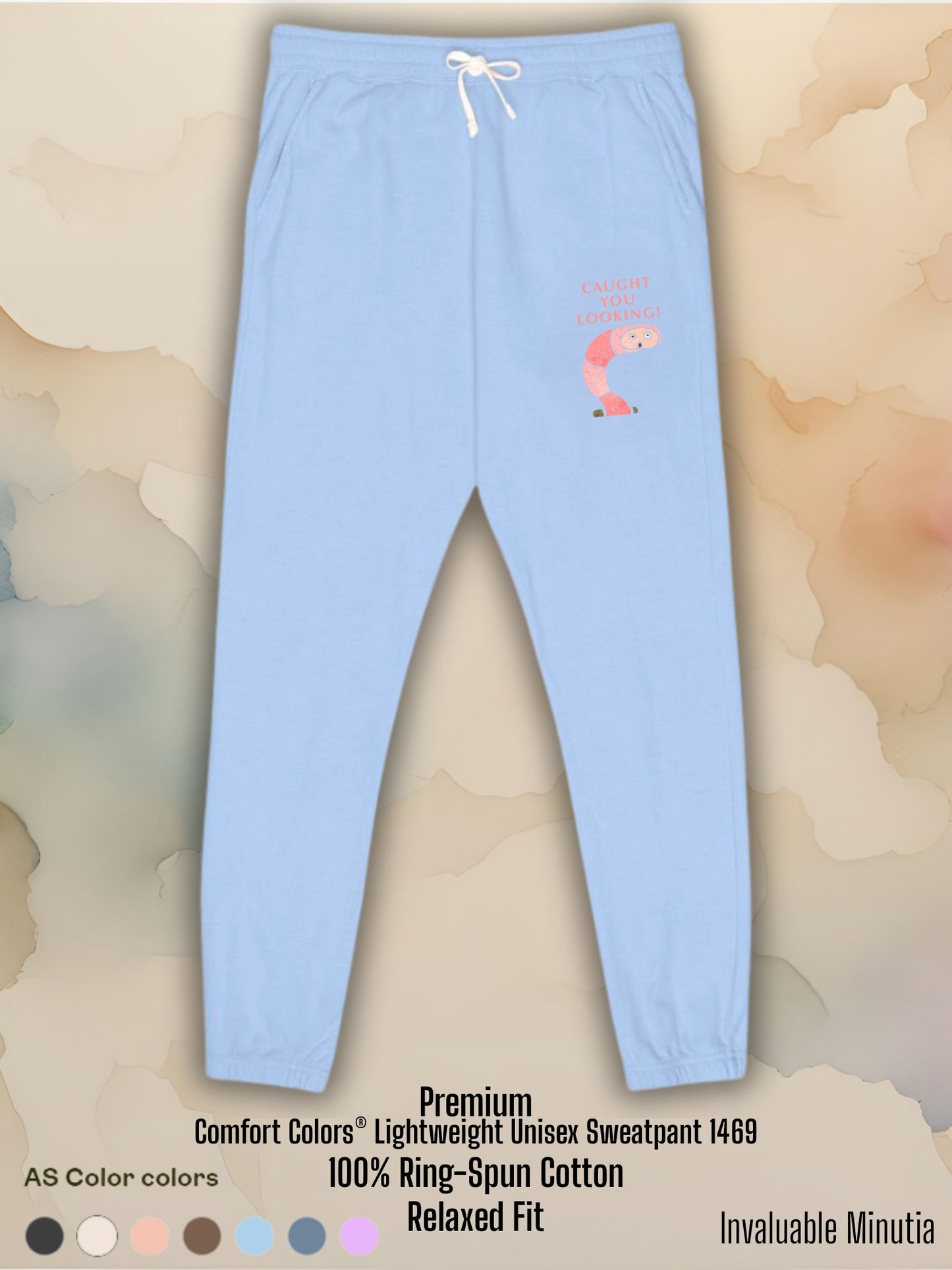 Caught You Looking! Funny Worm — Unisex Garment-Dyed Fleece Sweatpants (Comfort Colors® 1469) | Invaluable Minutia