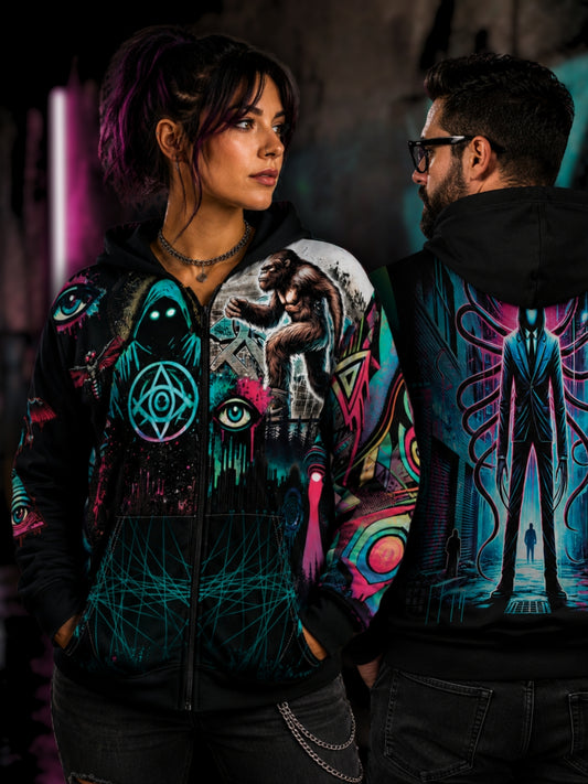 Cryptid Conspiracy Graffiti Zip Hoodie