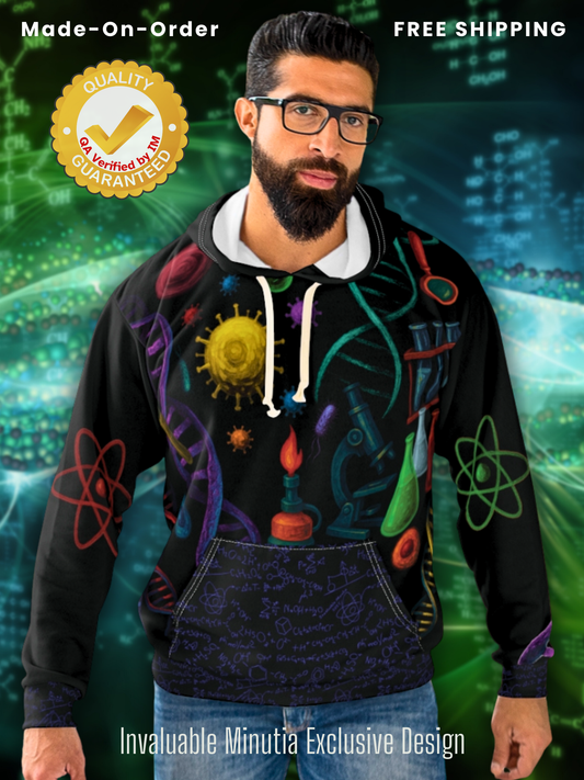 Artistic, DNA, Science, Biology Designed Unisex Pullover Hoodie - ALL Over Print