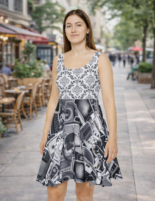 "Dead Airwaves" Skater Dress