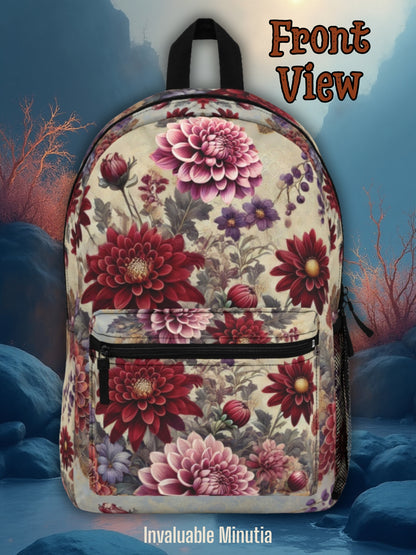 Deadly Dahlia – Vintage Blommig AOP Ryggsäck
