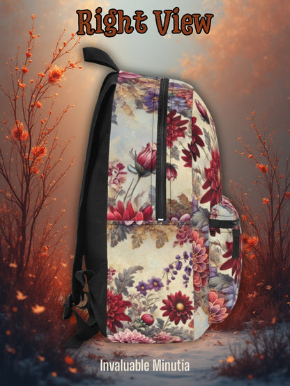 Deadly Dahlia – Vintage Blommig AOP Ryggsäck