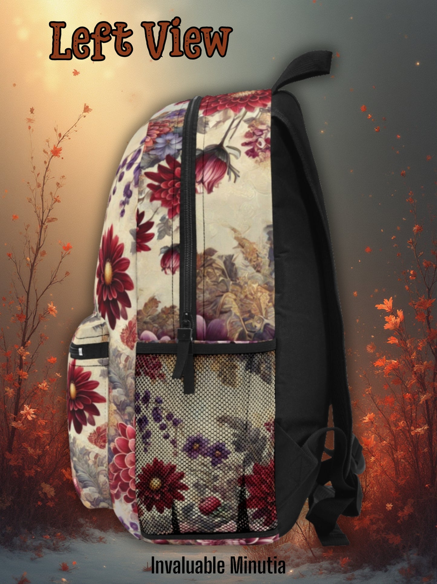 Deadly Dahlia – Vintage Blommig AOP Ryggsäck