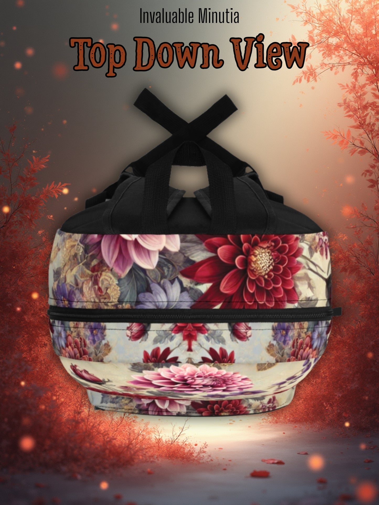 Deadly Dahlia – Vintage Blommig AOP Ryggsäck