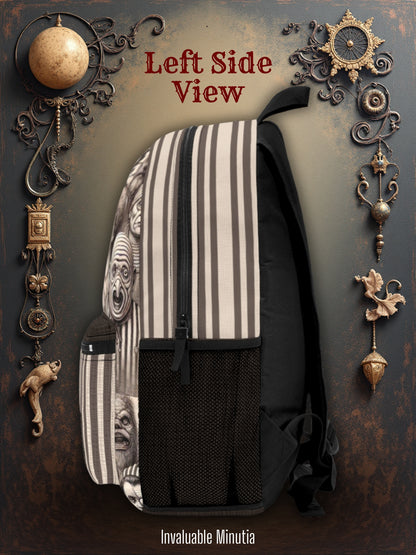 Freakshow Oddities Ryggsäck – Gotisk Karneval Skräck Poly Canvas Väska 🎪🖤