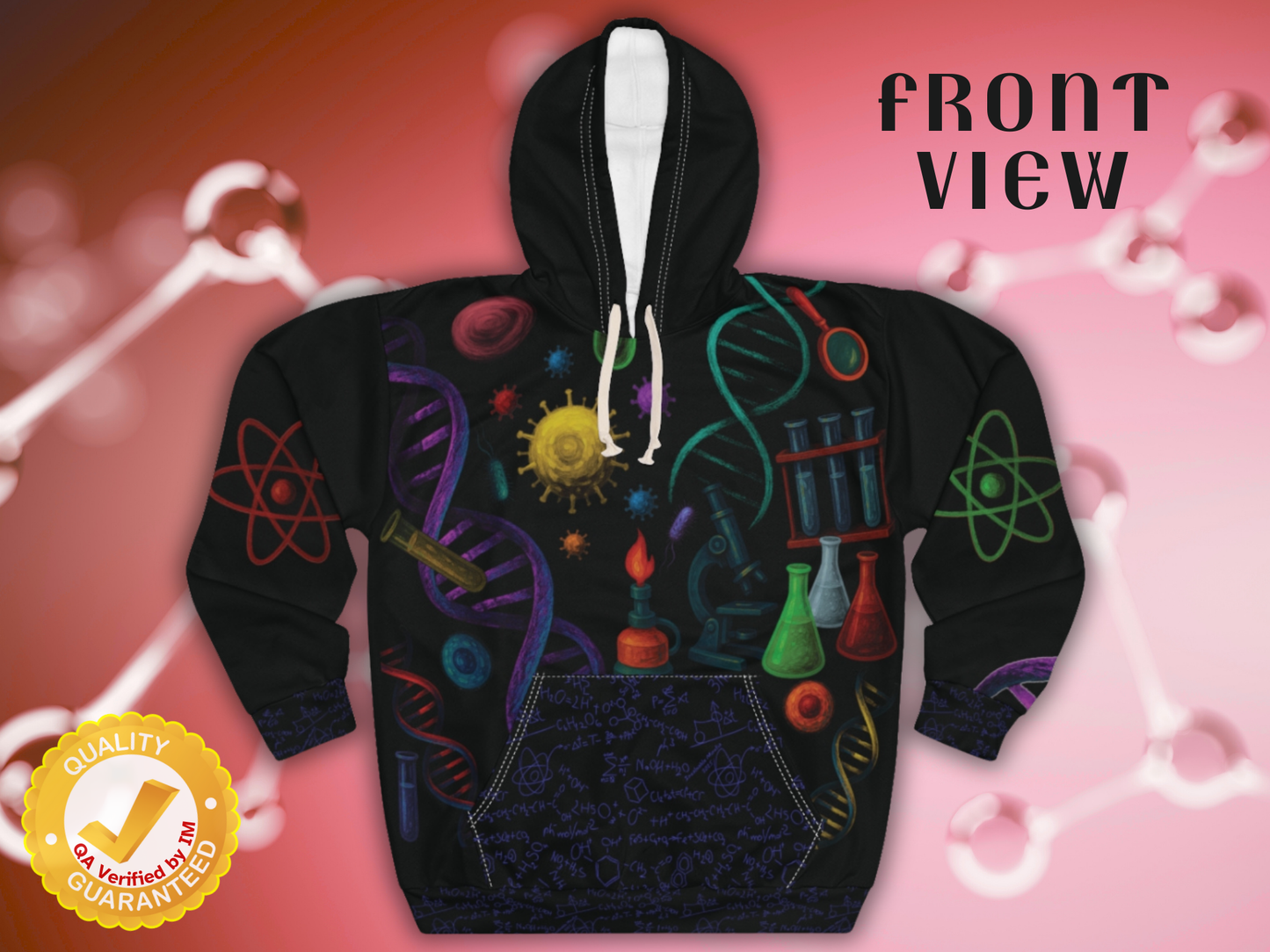 Artistic, DNA, Science, Biology Designed Unisex Pullover Hoodie - ALL Over Print