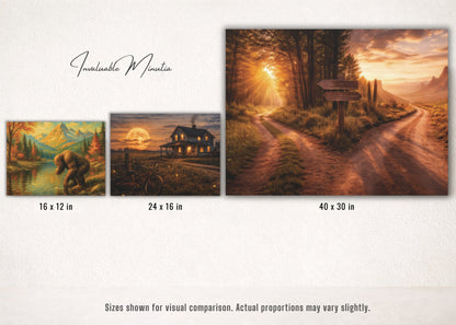 Split Roads Matte Canvas, Stretched, 1.25"